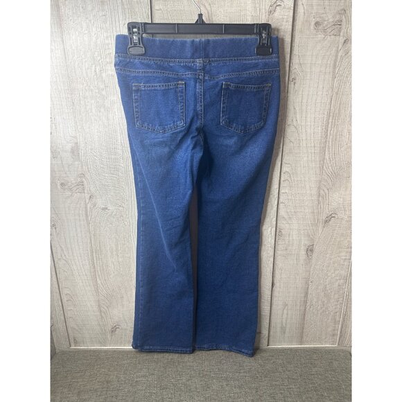 Faded Glory Girls Bootcut Pull-On Stretch Denim Jeans Size 10-12 Large Blue - Picture 3 of 8